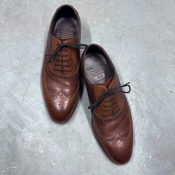 Barker England Hand Crafted Collection Brogue Leather Oxford Dress Shoes US 11 G - Picture 5 of 8